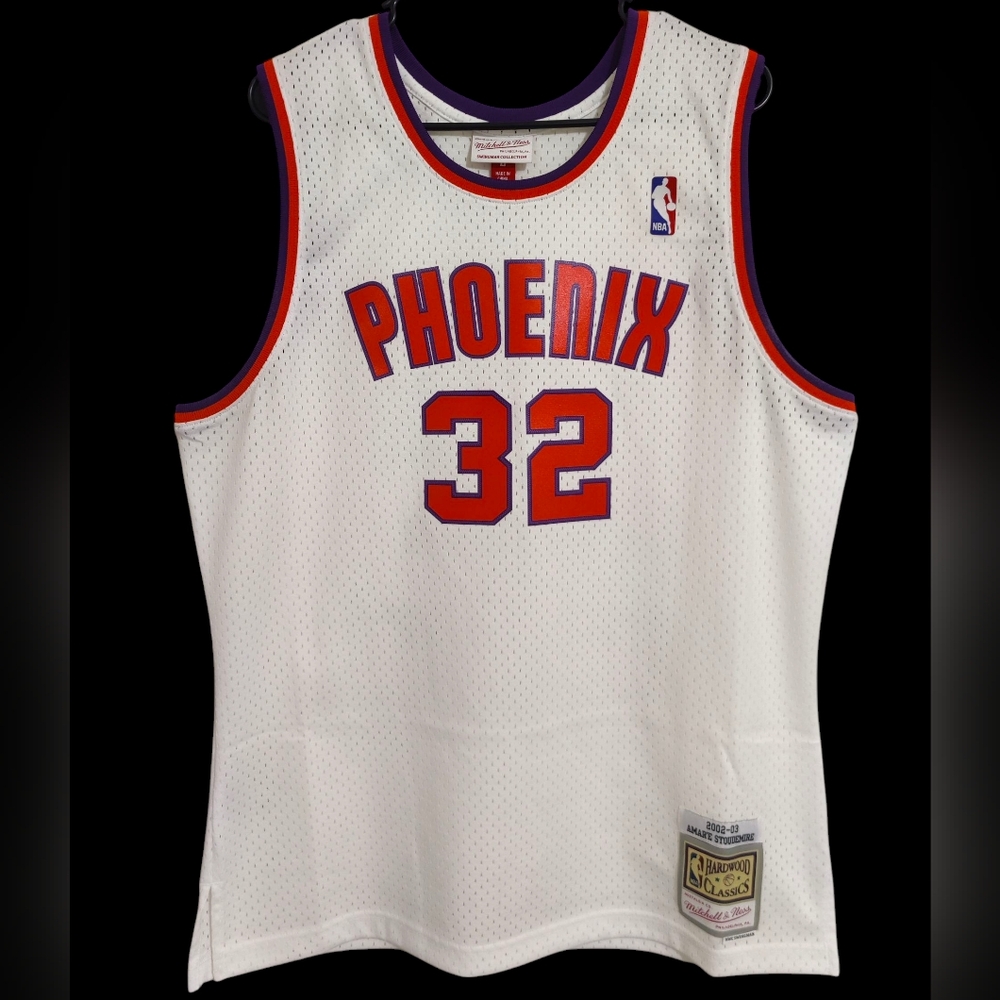 Mitchell&Ness NBA Amare Stoudemire #32 Orange&White Phoenix Suns Jersey Large